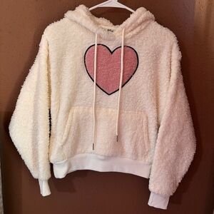 No Boundaries  Hoodie with Pink Heart
